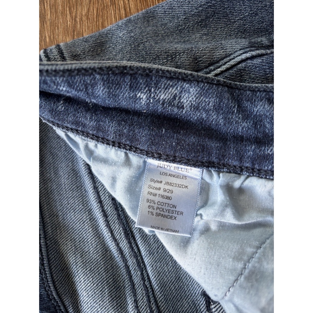Judy Blue Boyfriend Fit Jeans‎ JB82332DK Destroyed Medium Wash Women's Size 9/29 - Picture 6 of 8